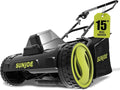 Sun Joe 24V-CRLM15 24V Cordless IONMAX Push-Reel Mower with 360W Motor, 15-Inch 5-Blade RAZOREEL System, and 11.9-Gallon Collection Bag | 15-Inch Cutting Width, 360W Motor - Heavy-Duty Yard Trimmer for Gardening Care and Maintenance, IONMAX
