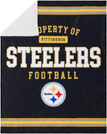FOCO NFL Unisex-Adult NFL Team Logo Property 60" x 50" Sherpa Plush Throw Blanket