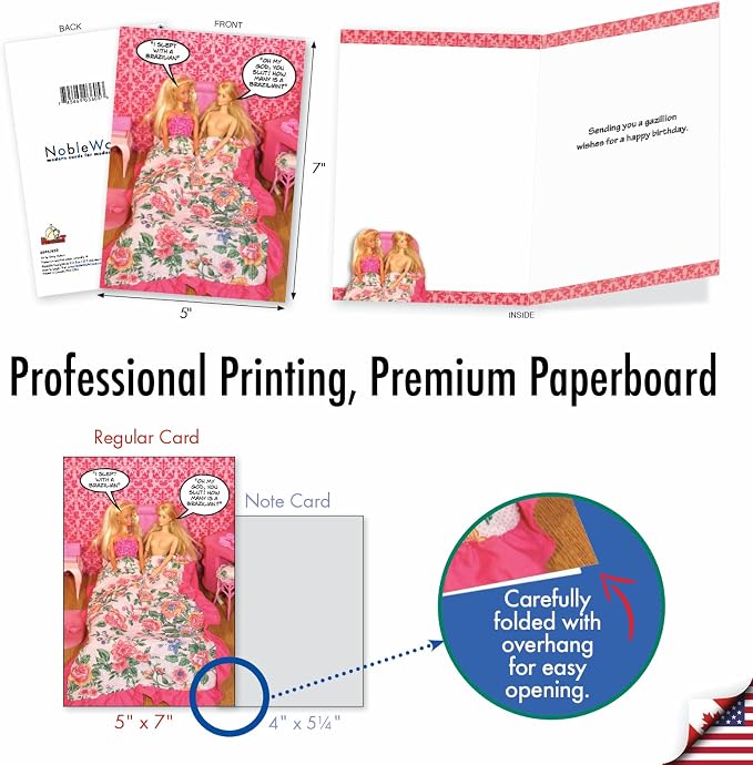 NobleWorks Another Year Older - 20 Boxed Birthday Greeting Cards with Envelopes (4.63 x 6.75 Inch) - AC8839BDG-B2x10