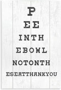 Bathroom Humor Eye Chart Sassy, 13 x 19 Inch Mounted Print on Wall Plaque | Stupell Industries · By Lil' Rue · Ready to hang · Fun gift for bath and laundry spaces · Made in USA