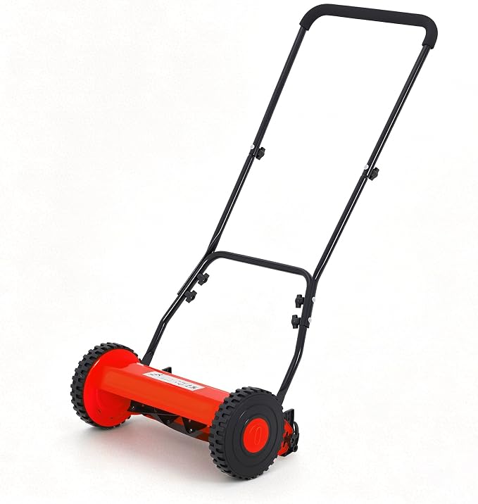 GAOMON Manual Reel Lawn Mower 16-Inch 5-Blade – Adjustable Cutting Height