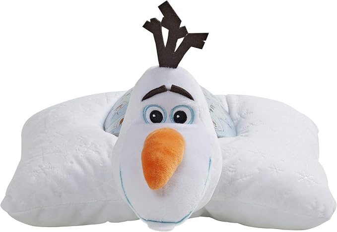 Pillow Pets Disney Frozen Olaf, 11" Sleeptime Lite | Plush Pillow and Night Light in One, Projects Rainbow Stars, 3 Light Modes, 20-Minute Auto-Off Timer, BPA Free