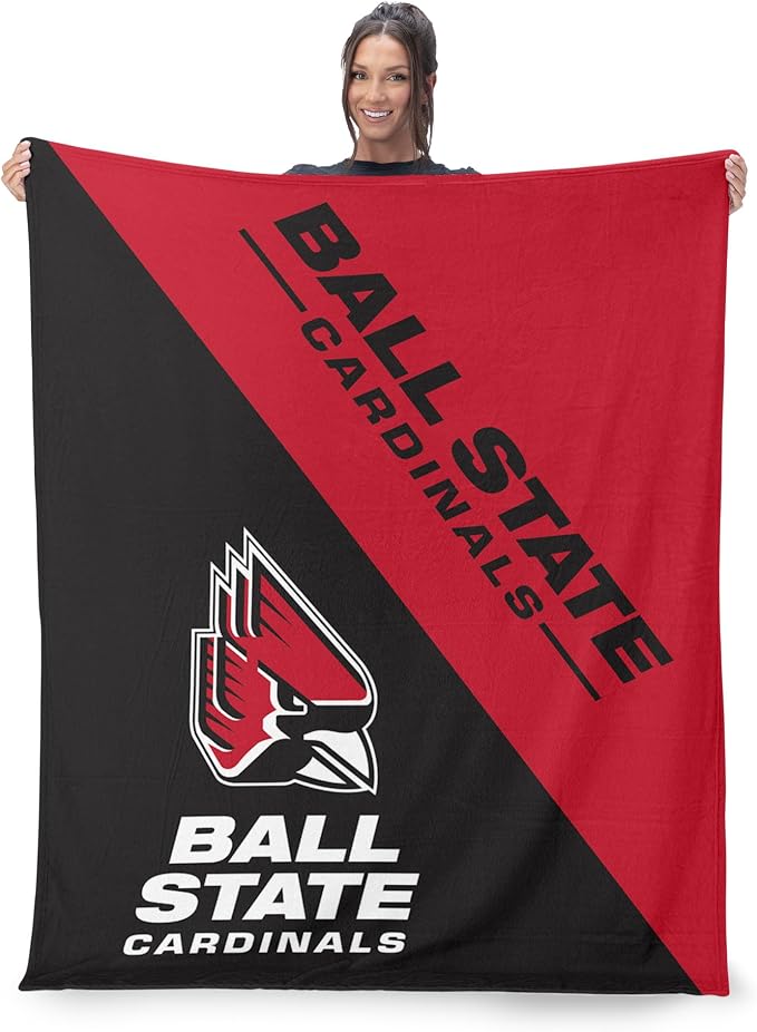 Northwest NCAA Silk Touch Throw Blanket, Ultra Soft Plush Polyester, Lightweight Warm Decorative Fan Gift, 46 x 60 in