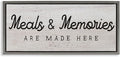 Meals and Memories Kitchen Sign, 13 x 30 Inch Canvas in Floater Frame | Stupell Industries · By Lil' Rue · Ready to hang · Rustic charm for kitchen or dining room · Made in USA