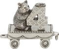 DANFORTH – Birthday Train Candleholder (4- Bear Cub) – Handcasted Pewter Birthday Party Decorations - Made in USA