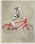 Stupell Industries Dalmatian Dog Riding Red Bicycle Oversized Wall Plaque Art, 12 x 0.5 x 18, Multi-Color | Stupell Industries · By Coco de Paris · Ready to hang · Made in USA