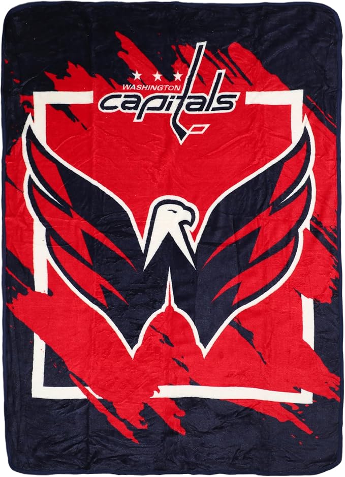 Northwest NHL Washington Capitals Micro Raschel Throw Blanket, 46" x 60", Dimensional