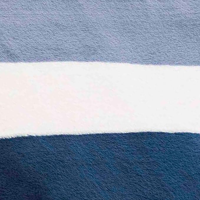 Nautica - Fleece Throw Blanket for Couch 50x60, Ultra Soft Plush Micro Flannel Throw, Lightweight Warm Cozy Blanket, Americana Decor, Perfect for Sofa, Bed, Living Room (Awning Stripe Blue)