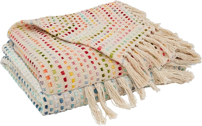 SARO LIFESTYLE Confetti Design Throw Blanket, Multi, 50"x60"