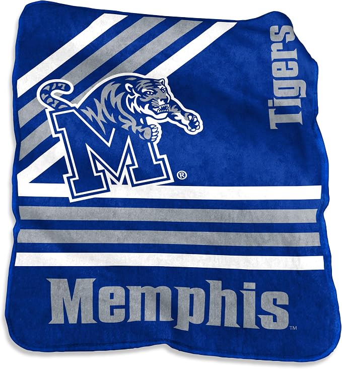 Logo Brands NCAA Raschel Throw Blanket – 50 x 60 Soft Fleece Blanket, Officially Licensed Collegiate Design, Cozy Throw for Tailgating, Game Day, & Home Décor