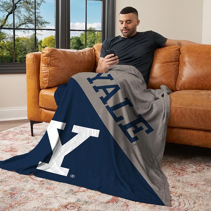 Northwest NCAA Silk Touch Throw Blanket, Ultra Soft Plush Polyester, Lightweight Warm Decorative Fan Gift, 46 x 60 in