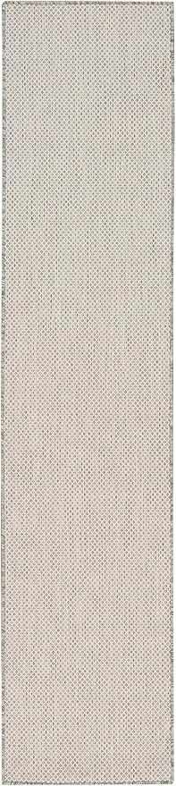 Nourison Home Courtyard Ivory Silver 2'2" x 10' Area Rug - Easy Clean, Non Shedding, Bed Room, Living Room, Dining Room, Kitchen (10' Runner)