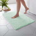 MARTHA STEWART Drylon Microfiber Bath Rug - 1 Piece, Ultra Soft Plush, Non-Slip, Thick, Washable Bathroom Rugs, Home Decor Accessories, Household Essentials, Large Bath Mat, 21" x 34", Aqua