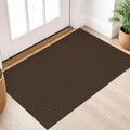 IOHOUZE Small Area Rug 2x3 Washable Woven Rugs for Entryway Non Slip Rubber Backed Front Door Rugs Indoor Doormat Throw Rug Floor Carpet for Entrance Kitchen, Brown