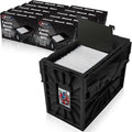BCW Short Comic Book Bin | Holds 150 Comics | Stackable Plastic Storage | Acid-Free Organizer | Black, 10 Pack