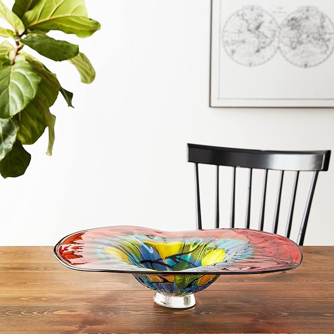 Dale Tiffany Hankley Art Glass Wal Decor Plate,5.00x20.00x20.00