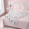 Betsey Johnson - Blanket, Buttery-Soft Throw Blanket for Couch or Bed, Boldly Plush & Oversized Bedding (Retro Daisy Toss Purple, 50" x 70")