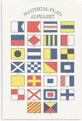 Nautical Flag Alphabet Map, 13 x 19 Inch Mounted Print on Wall Plaque | Stupell Industries · By Lil' Rue · Ready to hang · Educational coastal decor · Made in USA