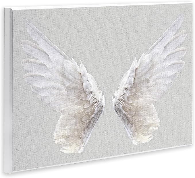 The Stupell Home Decor Collection Grey Wings Wall Plaque, 13 x 19, Multi-Color | Stupell Industries · By Lil' Rue · Ready to hang · Clean · modern wall decor · Made in USA