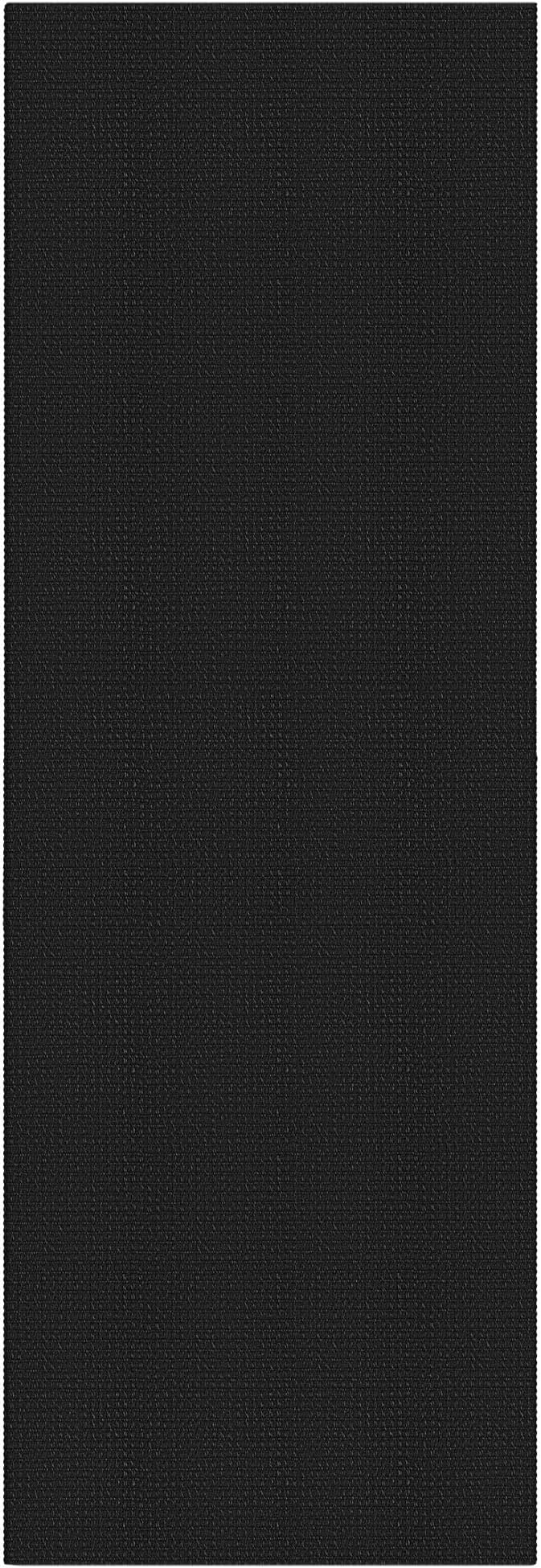 IOHOUZE Washable Runner Rug 3x10 Non Slip Rubber Backed Long Hallway Runner Entryway Runner Indoor, Kitchen Rugs Woven Cotton Floor Carpet for Hall Entrance, Black/Grey