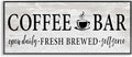 Stupell Industries Coffee Bar Cafe Sign Rustic Pattern Kitchen, Design by Lettered and Lined, 30 x 13, Black Framed | Stupell Industries | Black, 30 x 13 Inches, Easy to Hang and Sturdy, Made in USA, by Lettered and Lined