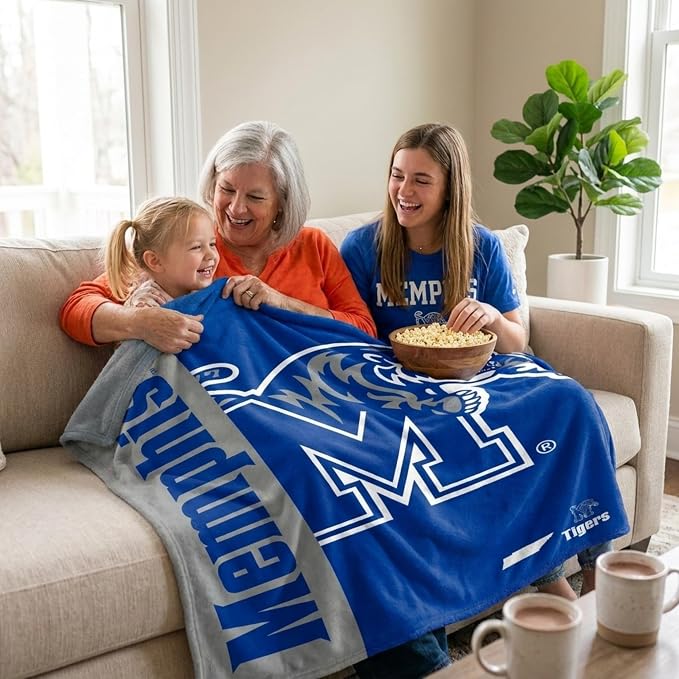 Proformance Home NCAA Memphis Tigers Endzone Ultra Soft Tailgate Throw