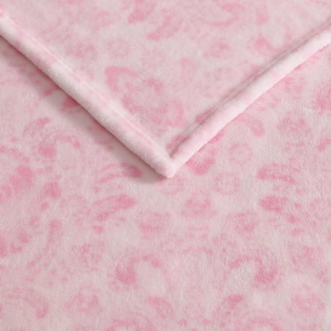 Betsey Johnson - Blanket, Buttery-Soft Throw Blanket for Couch or Bed, Boldly Plush & Oversized Bedding (Betsey Damask Pink, 50" x 70")
