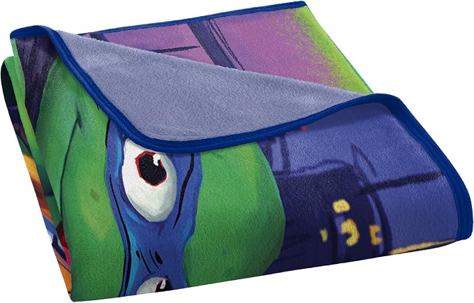 Northwest Teenage Mutant Ninja Turtles Micro Raschel Throw Blanket, 46" x 60", Mayhem Rules