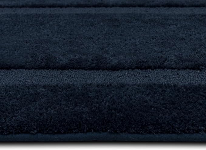 Mohawk Home Prestige Casual Solid Navy Blue 1' 8" X 2' 10" Bath Mat Perfect for Bathroom
