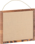 Flash Furniture Rustic Wall Mount Linen Board, for Home, Office, School, Comes with Wood Push Pins, 18" x 24", Torched Brown