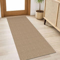 IOHOUZE Washable Runner Rug 2x5 Non Slip Rubber Backed Runners for Hallways Entryway Runner Indoor, Throw Rug Woven Cotton Floor Carpet for Hall Entrance Bedroom, Orange/Tan/Brown