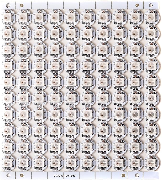 BTF-LIGHTING WS2812B 100PCS 5050SMD Individually Addressable Smart RGB LED Pixel for Arduino Single 1-led RGB LED Module Pixels Color Light White PCB Only DC5V Christmas(No Adapter or Controller)