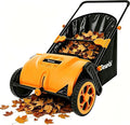 21 Inch Walk-Behind Lawn Sweeper, Push Lawn Sweeper with 3.5 Bushel Collection Bag, Manual Leaf Collector, Leaf Sweeper for Lawn, Yard, Garden,Grass Clippings, Debris