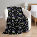 Beetlejuice Halloween Goth Strange & Unusual Bedding Super Soft Cozy Plush Throw, 46 in x 60 in, (Officially Licensed Product) by Franco