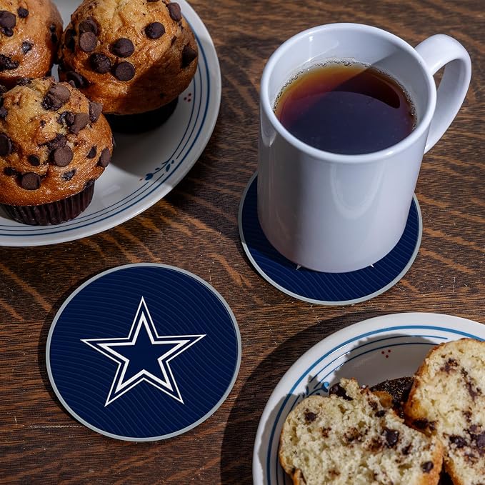 Rico Industries NFL Football Classic Favorites: PVC Coaster Set (4-Pack)