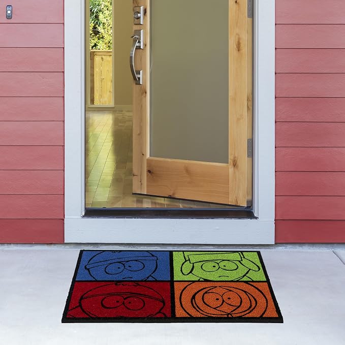 Gertmenian Coir Doormat - 2x3 Welcome Mat (2-Pack), Ideal for High Traffic Areas in Front Door, Garage, Entryway - South Park Gang/South Park Blocks, 80010