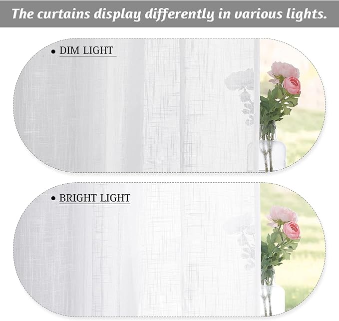 RYB HOME White Kitchen Curtains - Image 6