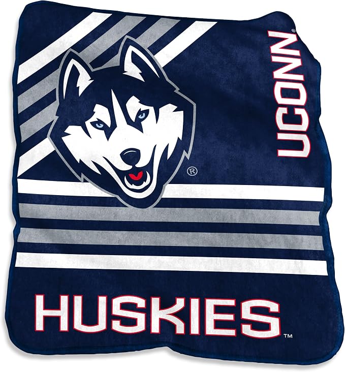 Logo Brands NCAA Raschel Throw Blanket – 50 x 60 Soft Fleece Blanket, Officially Licensed Collegiate Design, Cozy Throw for Tailgating, Game Day, & Home Décor
