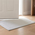 Madison Park Sanctuary 100% Cotton Non-Slip Bath Rug, 20x32 Inch, White | Low-Profile Woven Design, Ultra Soft Absorbent & Machine Washable, Ideal for Bathroom Bedroom and Entryway Decor