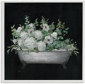 Vintage Clawed Bathtub Botanical Bouquet, 24 x 24 Inch Framed Giclée Print | Stupell Industries · By Nan · Ready to hang · Great for bathroom decor and gifting · Made in USA