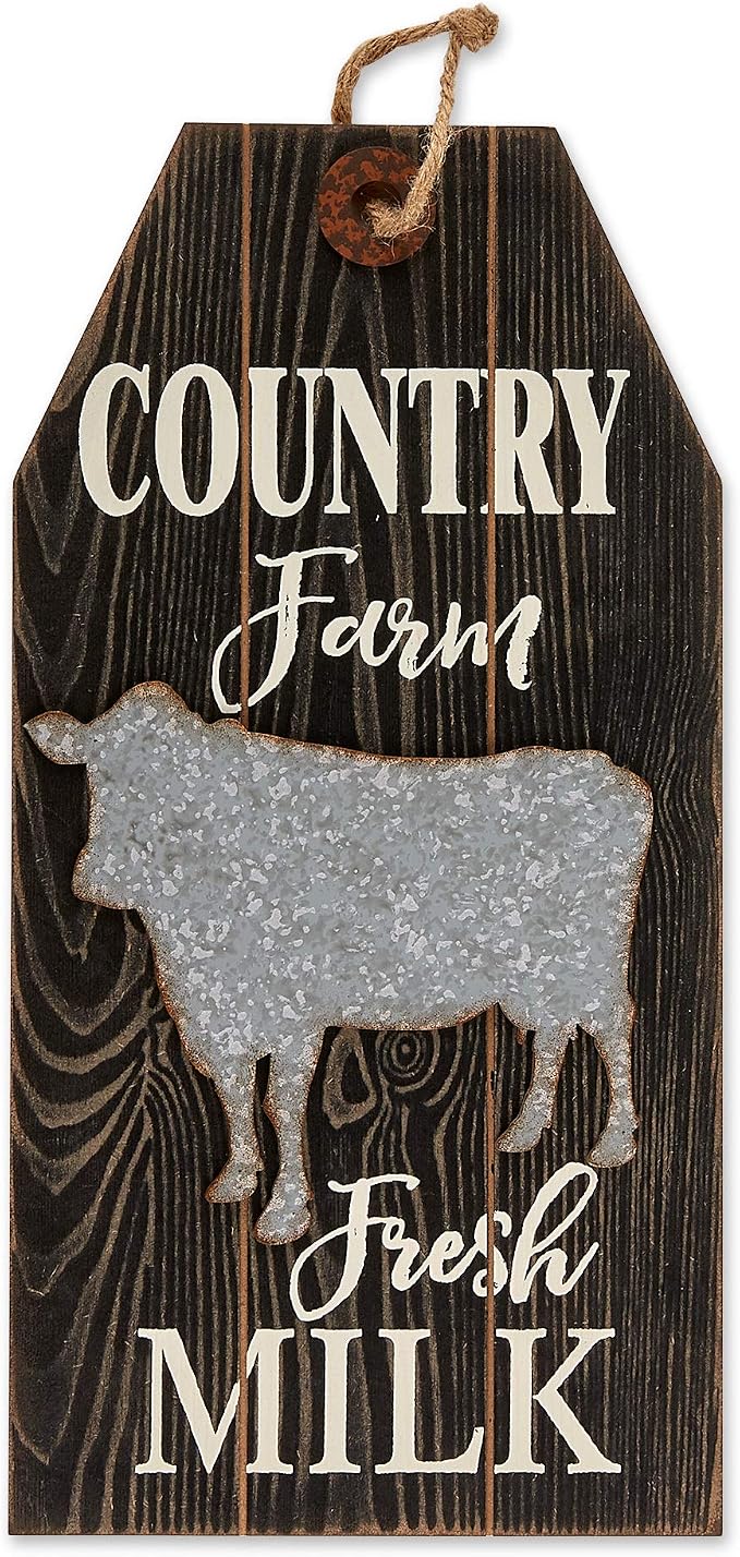DII Farmhouse Wall Art Sign, Tags, 3 Piece