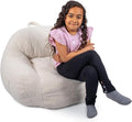 Big Joe Cloudberry Bean Bag Chair, Foam-Filled Structured Seat, Teddy Boucle, Icing, Kids | Premium Shredded Foam Filled, Teddy Boucle, Safe for Kids Ages 3 and Up, Supports Up to 150 lbs, Perfect for Bedroom
