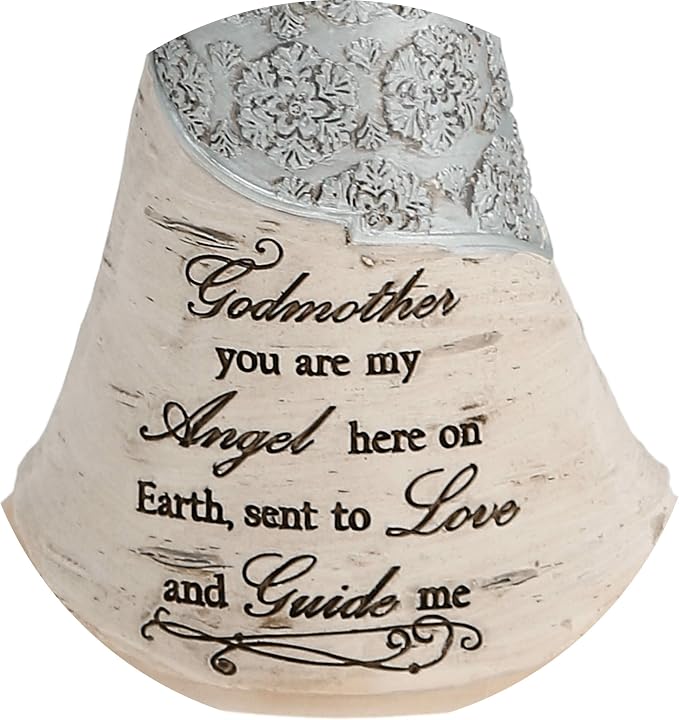 Pavilion - Elements Godmother Angel Figurine - 6-Inch, Holding Basket of Flowers, Godmother You are My Angel Here on Earth