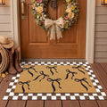 Tinideya 2 Pcs Coquette Boho Bows Custom Door Mat Welcome Non Slip Coir Mats Floor Layering Doormats Seasonal for Front Porch Entryway Decor(Boho Bows)