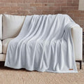 Lucky Brand Solid Plush 50"X70" Throw Blanket, Light Blue - Soft, Cozy, and Timeless Comfort