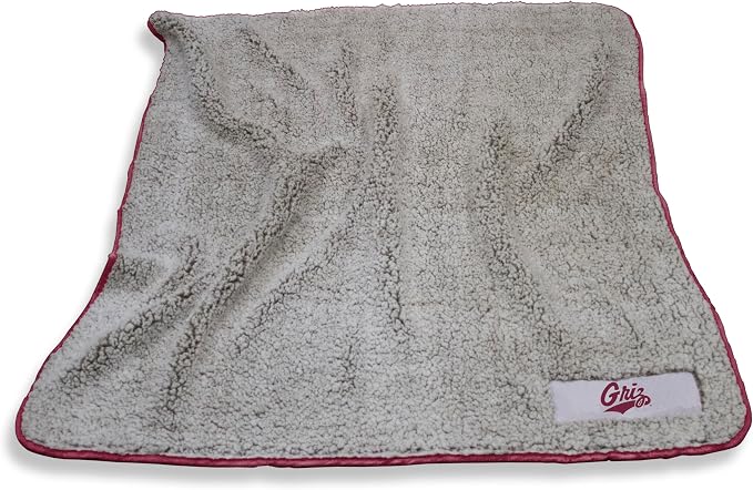 Logo Brands NCAA Frosty Fleece Blanket (50" x 60") – Soft & Warm Sherpa Material with Team Logo, Team Color Trim, Great Gift for Alumni & Students