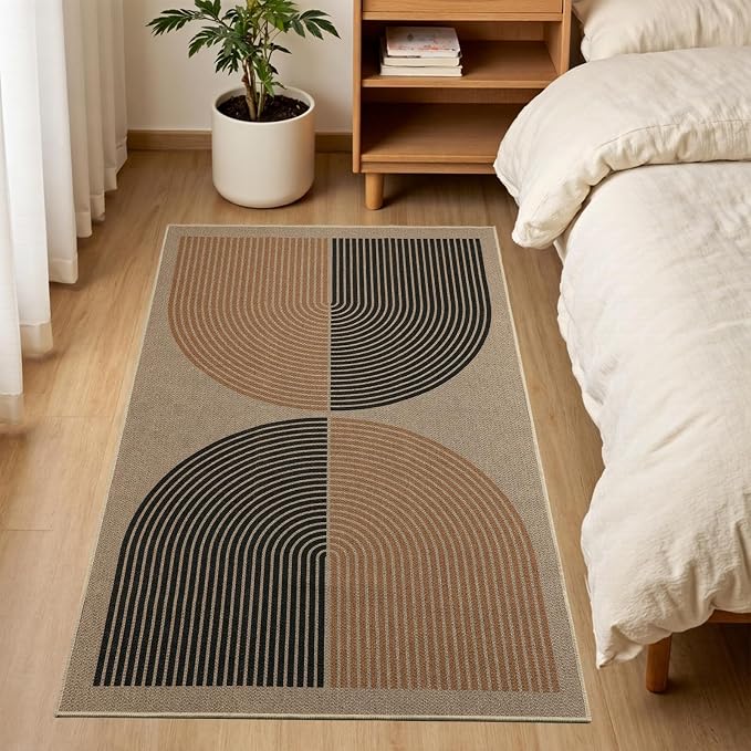 EDIMENS 3x5 Outdoor Rugs Easy Jute Porch Patio Rug Front Door Mat Entryway | Washable Non-Slip Geometric Rugs for Entryway Indoor Outdoor Farmhouse Rug Modern Carpet Area Rug for Living Room Kitchen