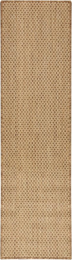 Nourison Home Courtyard Jute 2' x 6' Area Rug - Easy Clean, Non Shedding, Bed Room, Living Room, Dining Room, Kitchen (6' Runner)