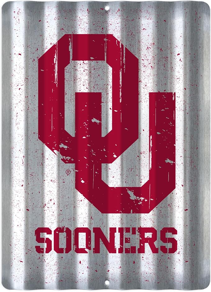 Rico Industries NCAA 12" X 16" Tin Metal Roof Sign