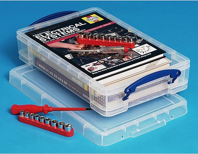 Really Useful Box Stackable Box, Clear (5 Pack)